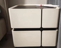 Table de chevet intelligente de luxe pour chambre à coucher, design moderne et simple, avec chargement sans fil et rangement de luxe