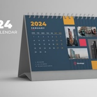 2024 nouveau calendrier du nouvel an personnalisable calendrier de bureau calendrier de l'avent boîte