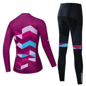Vêtements de cyclisme pour femmes Maillot de vélo de route à manches longues pour vélo de montagne Maillot de vélo à séchage rapide Pantalon rembourré pour vélo Jaket Outfit - Product Image 2