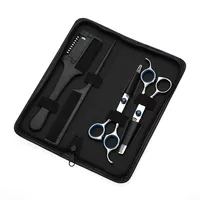 Kit professionnel de ciseaux de coupe de cheveux, ensemble de ciseaux à dents plats avec peigne pour barbiers et coiffure 4 pièces