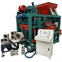 Machine automatique à briques de ciment par vibration QTJ4-25 pour la fabrication de blocs creux en béton et de pavés