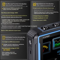 FNIRSI 2C53P Osiloskop Digital Dua Kanal Multimeter Empat Setengah Digit Generator Sinyal Tiga-dalam-Satu Dapat Disesuaikan