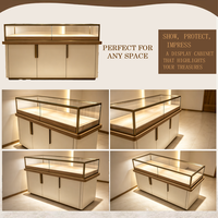 Vitrine de luxe pour bijoux en verre trempé avec éclairage LED et armoires de rangement pour bijouterie