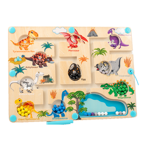 <strong>Wooden</strong> Magnetic Dinosaur Maze Board Color and Number Matching Counting <strong>Toy</strong> <strong>for</strong> Kids 3 <strong>4</strong> 5 <strong>Year</strong> <strong>Old</strong> Fine Motor Skills - Product Image 6