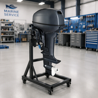 Moteur hors-bord à essence 2 temps 15 CV refroidi par eau, tout nouveau modèle 2026, avec commande à distance frontale pour bateau de pêche
