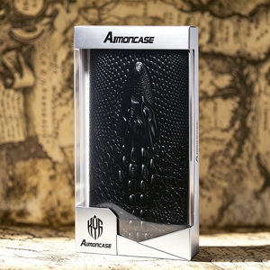 Étui à rabat en cuir véritable premium gaufré 3D avec fentes pour cartes, antichoc et magnétique pour <span class=keywords><strong>iPhone</strong></span> 18 Pro <span class=keywords><strong>Max</strong></span> 17 16 15 14 13 Pro <span class=keywords><strong>Max</strong></span> - Product Image 2