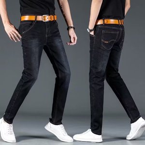 <span class=keywords><strong>Jean</strong></span> en denim pour homme automne/hiver, <span class=keywords><strong>doublure</strong></span> <span class=keywords><strong>polaire</strong></span> épaisse, coupe droite ample, grande taille, vêtement de travail, résistant au froid - Product Image 3