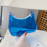 Nouveau sac transparent en PVC pour l'été, sac à bandoulière unique style étranger, couleur bonbon, sac pour femme, style français