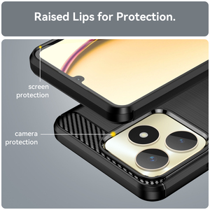 Jmax alta calidad fibra de carbono cepillado suave TPU a prueba de golpes funda de teléfono móvil para <span class=keywords><strong>Realme</strong></span> C 51 53/Narzo 30 50 60 <span class=keywords><strong>Pro</strong></span> 5G - Product Image 5