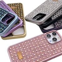 Diamant de luxe de haute qualité pour iPhone 15 & 16 Pro Max coque de téléphone galvanoplastie Style de luxe léger Applicable