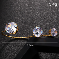 Nouvelle bague double pour femme, zircon, style simple, pour mariage ou banquet
