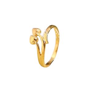 Elegante Anillo de Oro con Doble Corazón para Mujer, Joyería de Oro de Diseño Moderno y Elegante - Product Image 1