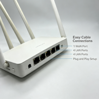 Router WiFi 4 Inalámbrico MW325R de 300Mbps a Precio Económico, con 4 Antenas, RJ45, Fácil Configuración para Minoristas de Comercio Electrónico