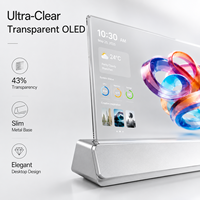 Pantalla transparente OLED directa de fábrica, pantalla LCD transparente ultraclara, pantalla de publicidad de señalización digital inteligente