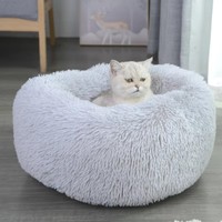 Coussin pour animaux de compagnie en peluche doux beignet chien lit lavable apaisant canapé Camas Para Perros grand luxe personnalisé chat chien lit pour animaux de compagnie