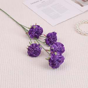 Flor Artificial de Cordyceps Sinensis, Flor de Seda de Cinco Cabezas, Decoración Suave para Bodas en Interiores y Exteriores, Modelo SCC-395, Estilo Florista - Product Image 5