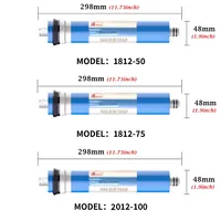 Système de filtration et de purification d'eau par osmose inverse (RO) avec membrane de remplacement 50/75/100/200/300/600 GPD pour le traitement de l'eau potable