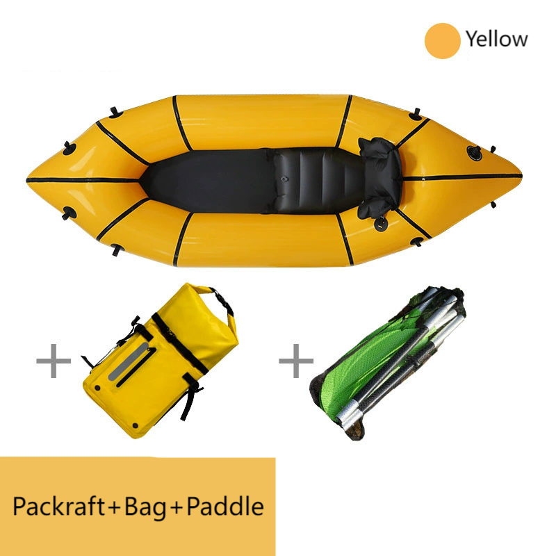 Yellow Packraft+Bag+Paddle