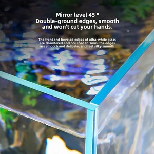 Ultra helder zelfcirculerend desktop-ecosysteem aquarium met deksel voor thuis, woonkamer, middelgrote stroomtank - Product Image 5