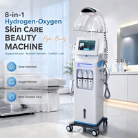Appareil facial professionnel à hydrogène oxygéné avec atomisation nano, 8 sondes opérationnelles pour éliminer les points noirs et nettoyer les pores