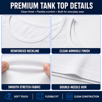 Débardeurs en polyester pour hommes avec logo personnalisé, séchage rapide, sans manches, pour la gym, l'entraînement, le fitness, le sport, blanc, marque privée, OEM, ODM, vente en gros