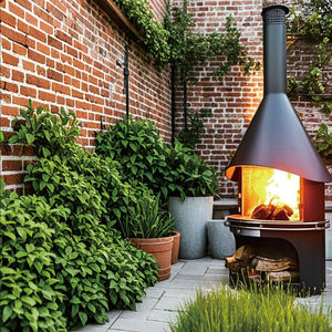 Barbecue da Esterno <span class=keywords><strong>per</strong></span> Campeggio, <span class=keywords><strong>Griglia</strong></span> <span class=keywords><strong>per</strong></span> Arrostire Carne, Braciere, <span class=keywords><strong>Griglia</strong></span> a Legna e Carbone, Stufa a Legna, Caminetto Verticale a Legna - Product Image 3