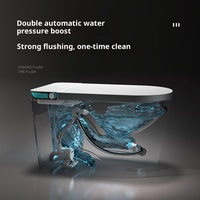 Vente en gros de toilettes intelligentes monobloc, à poser au sol, électriques, intelligentes, pour salle de bain de villa de luxe