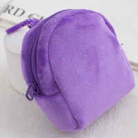 Porte-monnaie en peluche avec fermeture éclair, mini sac à dos coloré, porte-clés, pendentif, pochette à monnaie