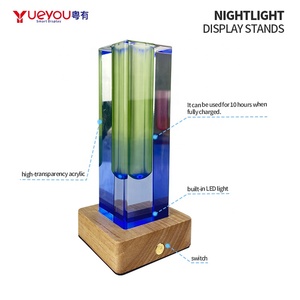 Tùy Chỉnh <span class=keywords><strong>Acrylic</strong></span> Sáng Ánh Sáng Ban Đêm Hiển Thị Đứng Với Nhiều Màu Đèn Powered Lạnh Ánh Sáng Ấm Áp Đứng Cho Nhà Hàng Hóa Hiển Thị - Product Image 3