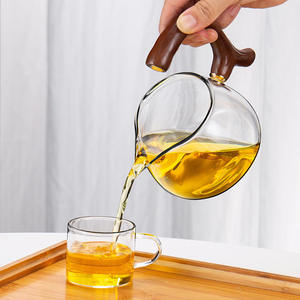 Juego de Tetera de Vidrio Magnético Semiautomático Resistente al Calor, Estilo Kung Fu, con Marco de Madera - Product Image 4