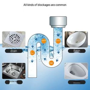 Poudre de nettoyage pour tuyau de toilette à effet élevé, agent de dragage, mousse à action rapide, pour graisse et cheveux, produits ménagers, agent de dragage, 60 ml - Product Image 6