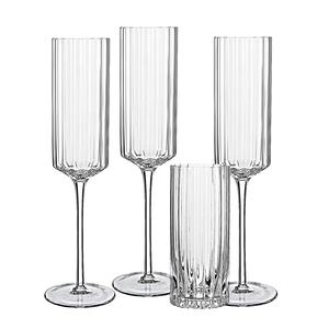 Flûtes à champagne en <span class=keywords><strong>cristal</strong></span> de luxe personnalisées soufflées à la main Samyo, gobelets à côtes pour mariage et Noël - Product Image 1