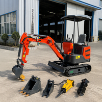Mini-excavatrice compacte durable 1,5T 2T avec brise-roche hydraulique, garantie CE, vente directe usine