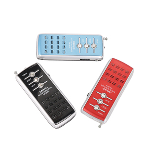 <span class=keywords><strong>Radio</strong></span> FM miniature portable avec 2 piles AA, haut-parleur intégré, lampe de poche, plage FM 88-108 MHz, design en plastique - Product Image 5