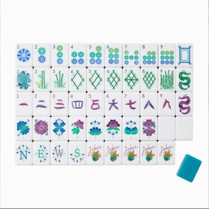 Offre Spéciale : Jeu de Tuiles de Mahjong Américain de Luxe LG-SJ Bleu, 160 Tuiles Acryliques Gravées à 4 Couches, Idéal pour les Soirées en Famille et les Cadeaux de Fêtes - Product Image 3