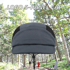 Gorra Deportiva HCMC de 5 Paneles con Logotipo Personalizado, 100% Poliéster, Visera Curva, Estilo Urbano con Diseño de Rayas - Product Image 3