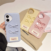 Coque de téléphone en plastique scintillante pour filles, avec nœud, antichoc et mignonne, pour iPhone 17 16 Pro Max – Vente en gros