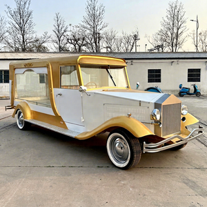 Coche Fúnebre Artesanal Dorado Clásico, Fabricado por un Fabricante de Coches Fúnebres de Lujo, para Funerales Tradicionales - Product Image 1