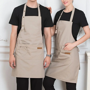 Grembiule da Lavoro Lungo di Alta Qualità, Impermeabile, Personalizzabile con Logo, Tasche, Lavabile in Lavatrice, per Cucina, Artigianato, Barbecue, Disegno - Product Image 1