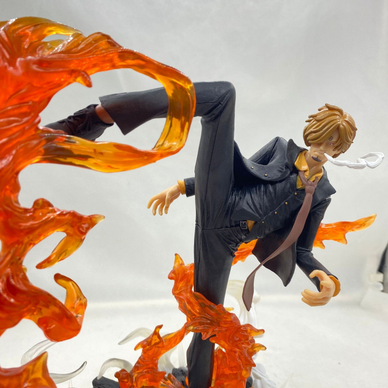 Jambe de vent de flamme de grande taille Sanji