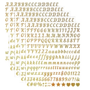 <span class=keywords><strong>Adesivi</strong></span> con Lettere Piccole da 0,5 Pollici, Numeri e Alfabeto Dorati Autoadesivi, Decorazioni Rettangolari per Fai-da-Te, Arte e Insegne - Product Image 3