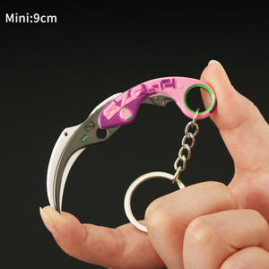 Campione gratuito portachiavi Valorant portachiavi pistola portachiavi 3D decorazione modello coltello velocità <span class=keywords><strong>Karambit</strong></span> coltello - Product Image 3