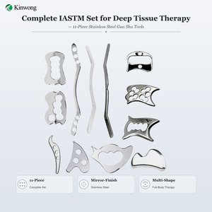 Strumenti Gua <span class=keywords><strong>Sha</strong></span> KINWONG IASTM in Acciaio Inossidabile, Coltello per Massaggio Fasciale, Terapia <span class=keywords><strong>di</strong></span> Rilascio Miofasciale, OEM all'Ingrosso - Product Image 1