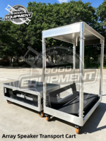 Carro de transporte de alta resistencia de aleación de aluminio con ruedas con freno para altavoces Line Array, para presentaciones profesionales en escenarios y estructuras de truss