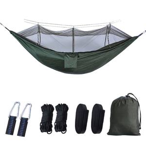 Outdoor klamboe hangmat anti-kantel volautomatische binnen schommelstoel hangende campingstoel 250kg capaciteit blauw - Product Image 2