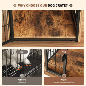 Fellie Modern köpek sandık ev mobilya tarzı lüks köpek evi ahşap köpek kafesleri Metal Kennels - Product Image 5