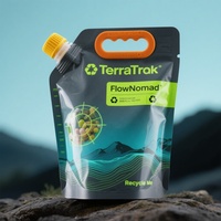 Sachet Doypack transparent personnalisé avec bec verseur et poignée, résistant à l'humidité, pour emballage de lait, gelée, aliments et boissons, 3L, 5L, 10L