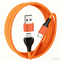 Câble de charge magnétique USB-C vers C 65W auto-organisé LOGO, USB A vers Type-C 3 en 1, câble de charge magnétique multi-USB, gaine en nylon