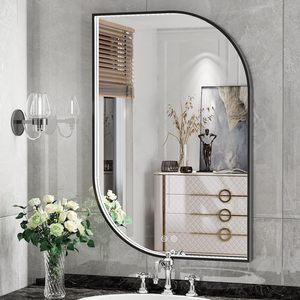 <span class=keywords><strong>Miroir</strong></span> de salle de bain LED vintage minimaliste moderne avec halo frontal et commande tactile pour coiffeuse, hôtel, salle de maquillage, chambre à coucher - Vente en gros - Product Image 1