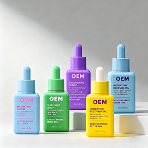 Suero hidratante personalizado OEM, suero facial hidratante con escualano, glicerina, ceramida, hidratante para el cuidado de la piel brillante y húmeda - Product Image 2